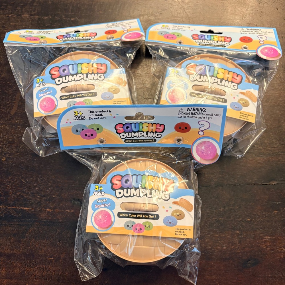 Lot of 3 Squishy Dumpling Mystery Bag Sensory Fidget Toy 57893 NEW